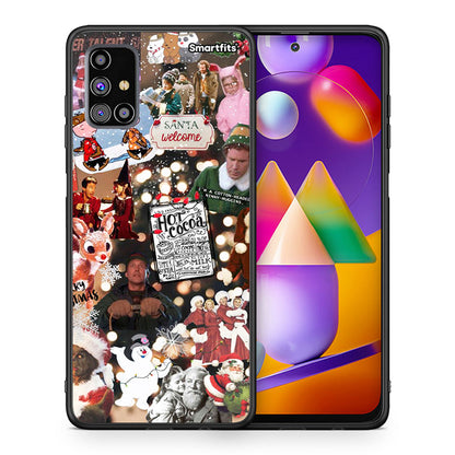 Θήκη Samsung M31s Xmas Movies από τη Smartfits με σχέδιο στο πίσω μέρος και μαύρο περίβλημα | Samsung M31s Xmas Movies case with colorful back and black bezels