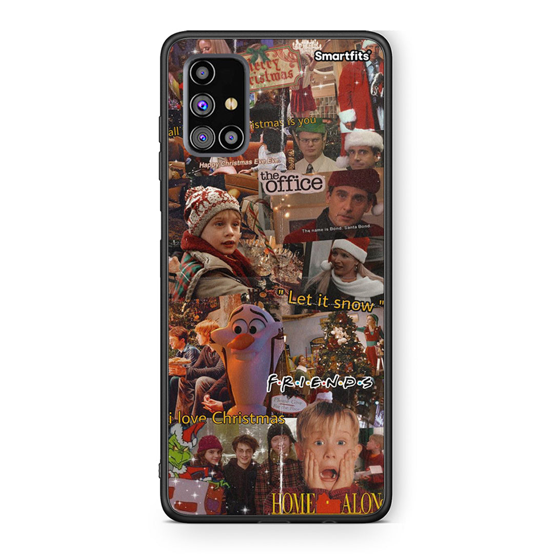 Samsung M31s Xmas Wishes θήκη από τη Smartfits με σχέδιο στο πίσω μέρος και μαύρο περίβλημα | Smartphone case with colorful back and black bezels by Smartfits