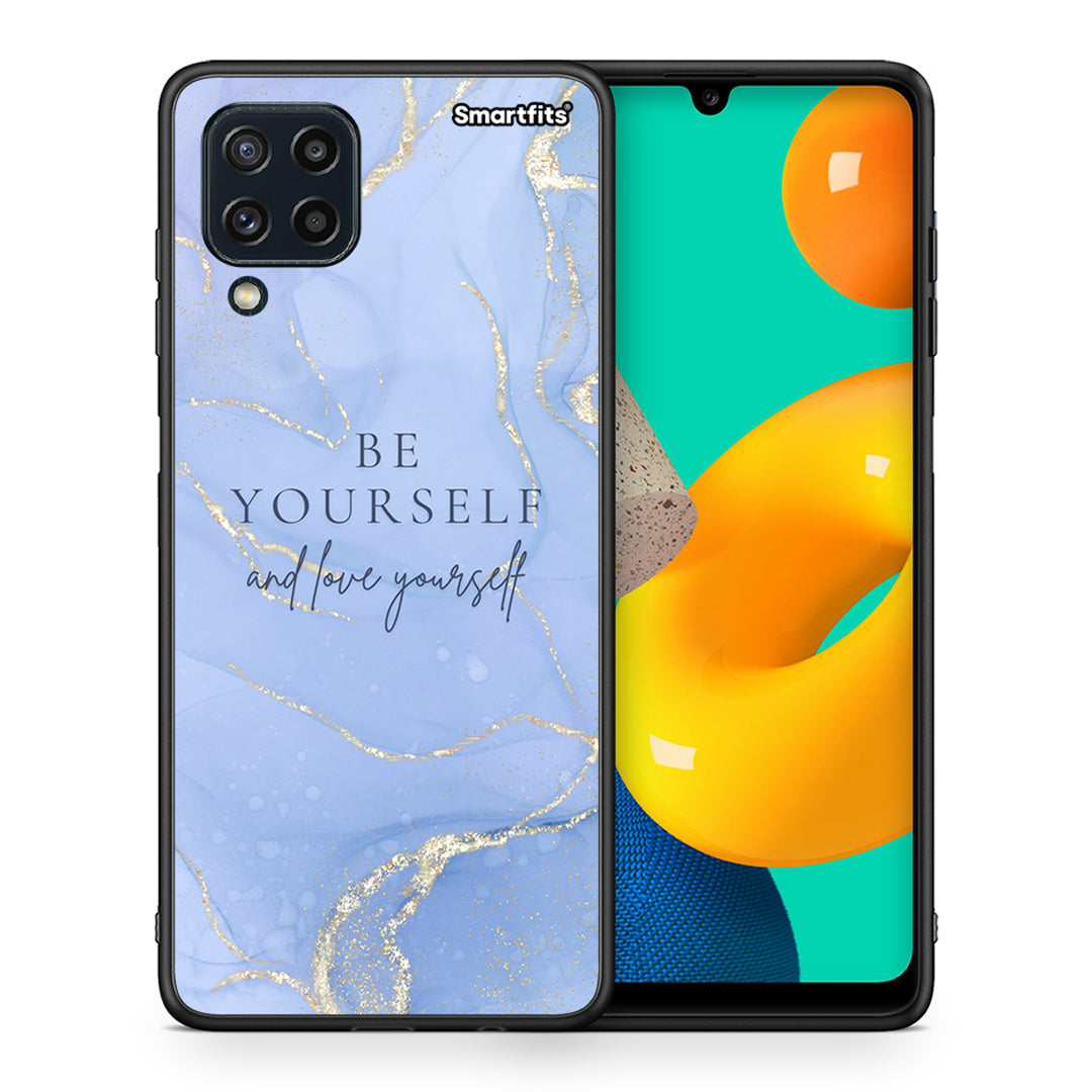 Θήκη Samsung M32 4G Be Yourself από τη Smartfits με σχέδιο στο πίσω μέρος και μαύρο περίβλημα | Samsung M32 4G Be Yourself case with colorful back and black bezels