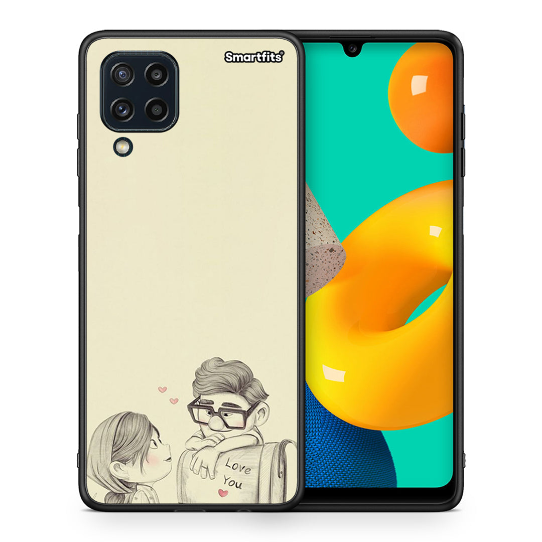 Θήκη Samsung M32 4G Carl And Ellie από τη Smartfits με σχέδιο στο πίσω μέρος και μαύρο περίβλημα | Samsung M32 4G Carl And Ellie case with colorful back and black bezels