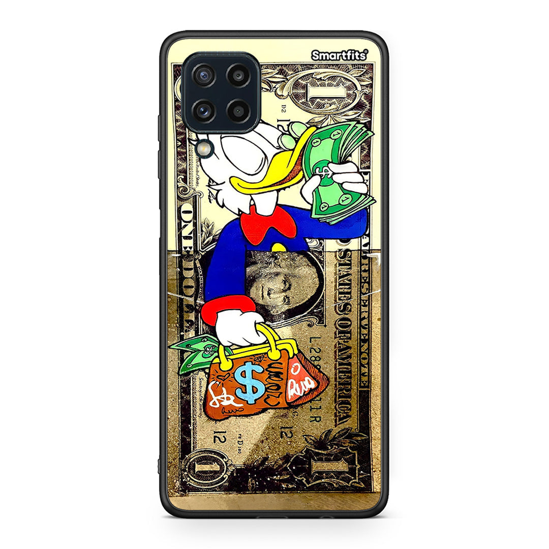 Samsung M32 4G Duck Money Θήκη από τη Smartfits με σχέδιο στο πίσω μέρος και μαύρο περίβλημα | Smartphone case with colorful back and black bezels by Smartfits