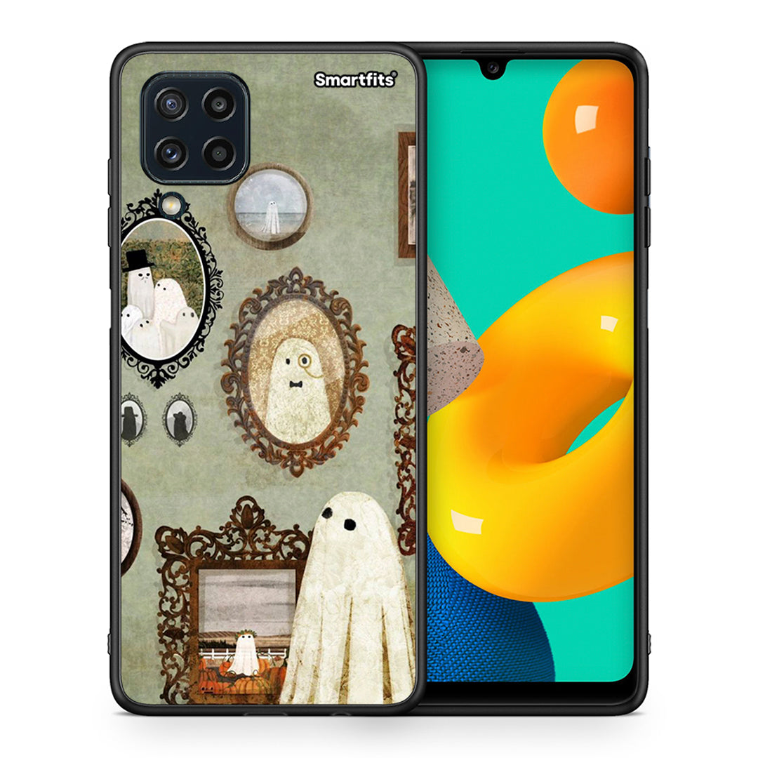 Θήκη Samsung M32 4G Halloween Ghost Season από τη Smartfits με σχέδιο στο πίσω μέρος και μαύρο περίβλημα | Samsung M32 4G Halloween Ghost Season case with colorful back and black bezels