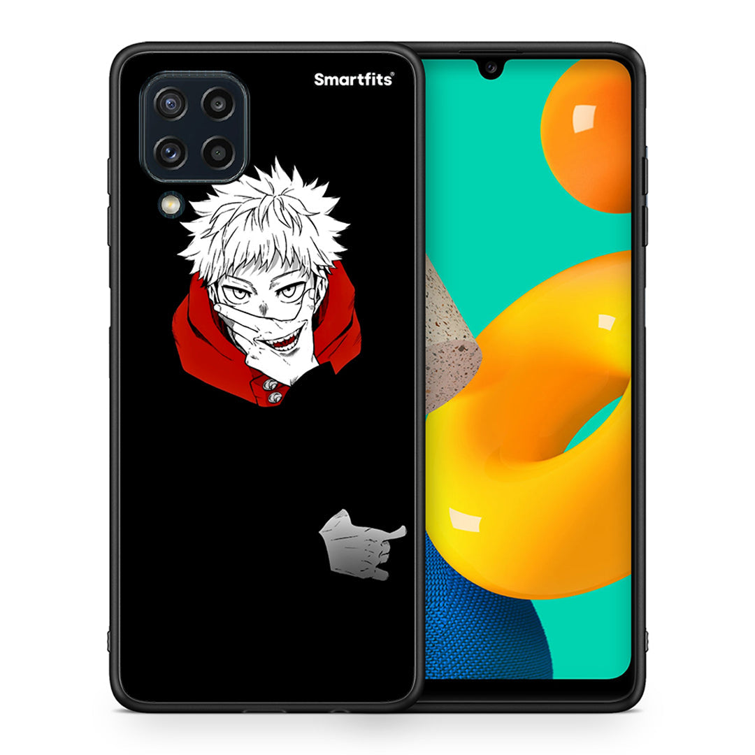 Θήκη Samsung M32 4G Itadori Anime από τη Smartfits με σχέδιο στο πίσω μέρος και μαύρο περίβλημα | Samsung M32 4G Itadori Anime case with colorful back and black bezels