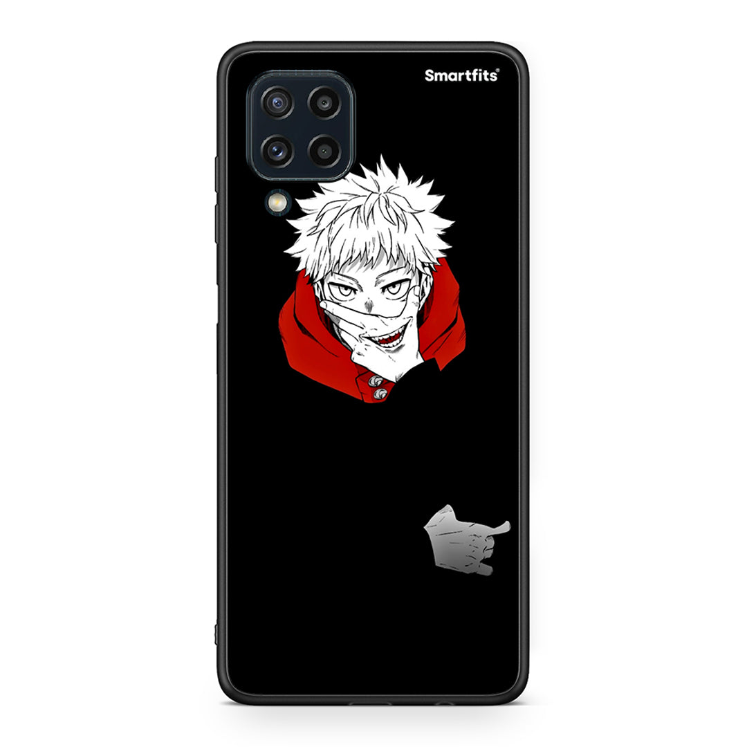 Samsung M32 4G Itadori Anime θήκη από τη Smartfits με σχέδιο στο πίσω μέρος και μαύρο περίβλημα | Smartphone case with colorful back and black bezels by Smartfits
