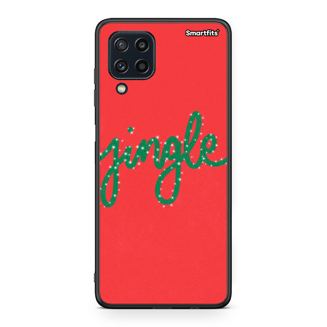 Samsung M32 4G Jingle Xmas θήκη από τη Smartfits με σχέδιο στο πίσω μέρος και μαύρο περίβλημα | Smartphone case with colorful back and black bezels by Smartfits