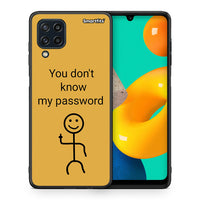 Thumbnail for Θήκη Samsung M32 4G My Password από τη Smartfits με σχέδιο στο πίσω μέρος και μαύρο περίβλημα | Samsung M32 4G My Password case with colorful back and black bezels