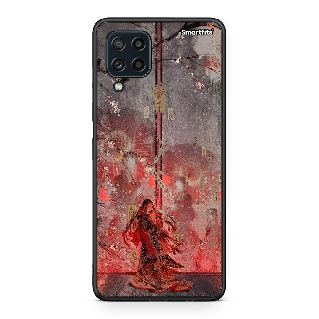 Samsung M32 4G Nezuko Kamado θήκη από τη Smartfits με σχέδιο στο πίσω μέρος και μαύρο περίβλημα | Smartphone case with colorful back and black bezels by Smartfits