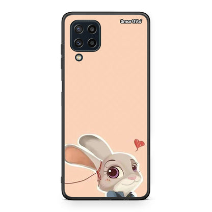 Samsung M32 4G Nick Wilde And Judy Hopps Love 2 θήκη από τη Smartfits με σχέδιο στο πίσω μέρος και μαύρο περίβλημα | Smartphone case with colorful back and black bezels by Smartfits
