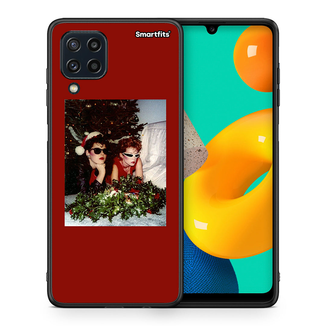 Θήκη Samsung M32 4G Waiting For Xmas από τη Smartfits με σχέδιο στο πίσω μέρος και μαύρο περίβλημα | Samsung M32 4G Waiting For Xmas case with colorful back and black bezels