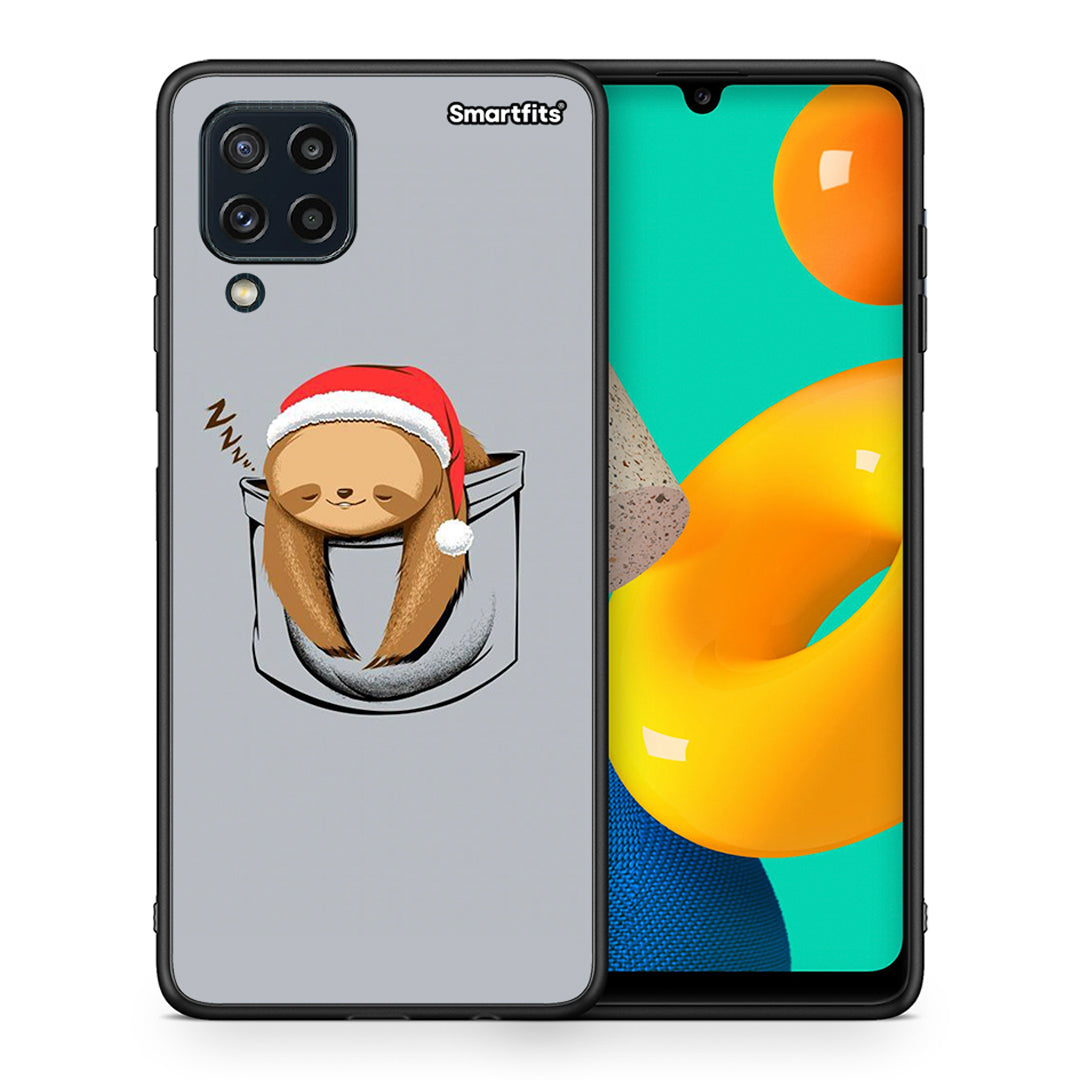 Θήκη Samsung M32 4G Xmas Zzzz από τη Smartfits με σχέδιο στο πίσω μέρος και μαύρο περίβλημα | Samsung M32 4G Xmas Zzzz case with colorful back and black bezels