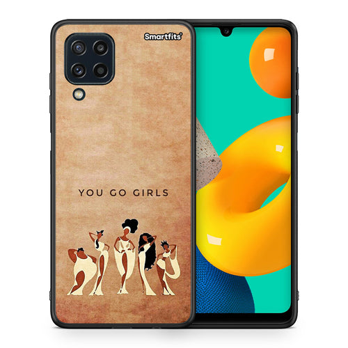 Θήκη Samsung M32 4G You Go Girl από τη Smartfits με σχέδιο στο πίσω μέρος και μαύρο περίβλημα | Samsung M32 4G You Go Girl case with colorful back and black bezels