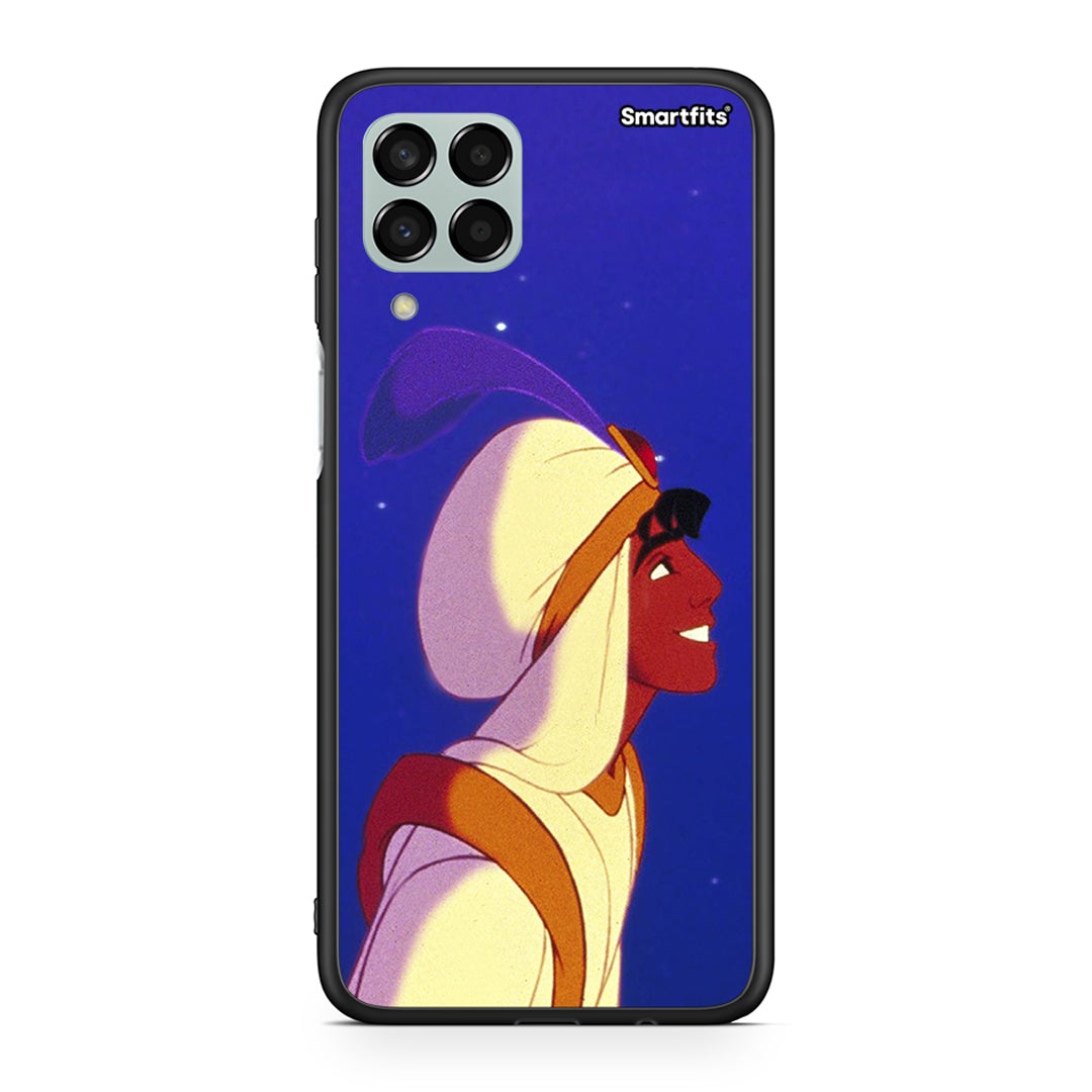 Samsung M33 Alladin And Jasmine Love 1 θήκη από τη Smartfits με σχέδιο στο πίσω μέρος και μαύρο περίβλημα | Smartphone case with colorful back and black bezels by Smartfits