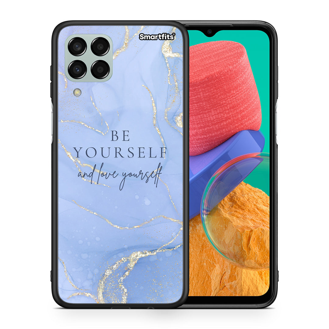 Θήκη Samsung M33 Be Yourself από τη Smartfits με σχέδιο στο πίσω μέρος και μαύρο περίβλημα | Samsung M33 Be Yourself case with colorful back and black bezels