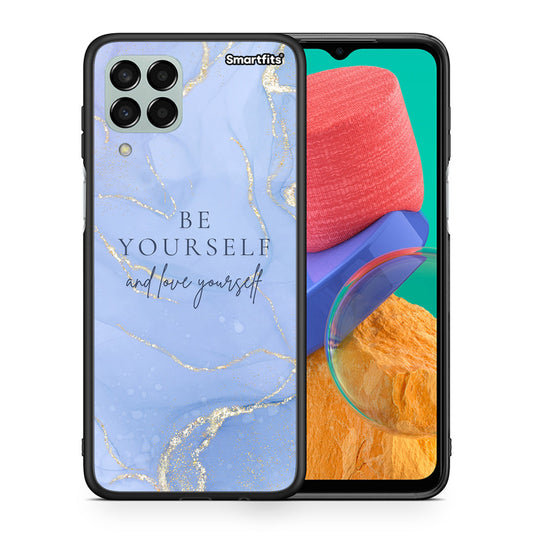 Θήκη Samsung M33 Be Yourself από τη Smartfits με σχέδιο στο πίσω μέρος και μαύρο περίβλημα | Samsung M33 Be Yourself case with colorful back and black bezels