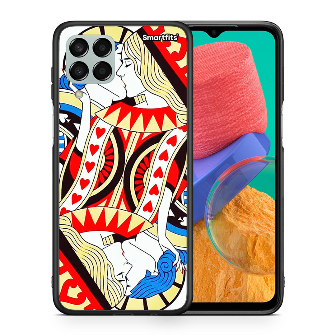Θήκη Samsung M33 Card Love από τη Smartfits με σχέδιο στο πίσω μέρος και μαύρο περίβλημα | Samsung M33 Card Love case with colorful back and black bezels