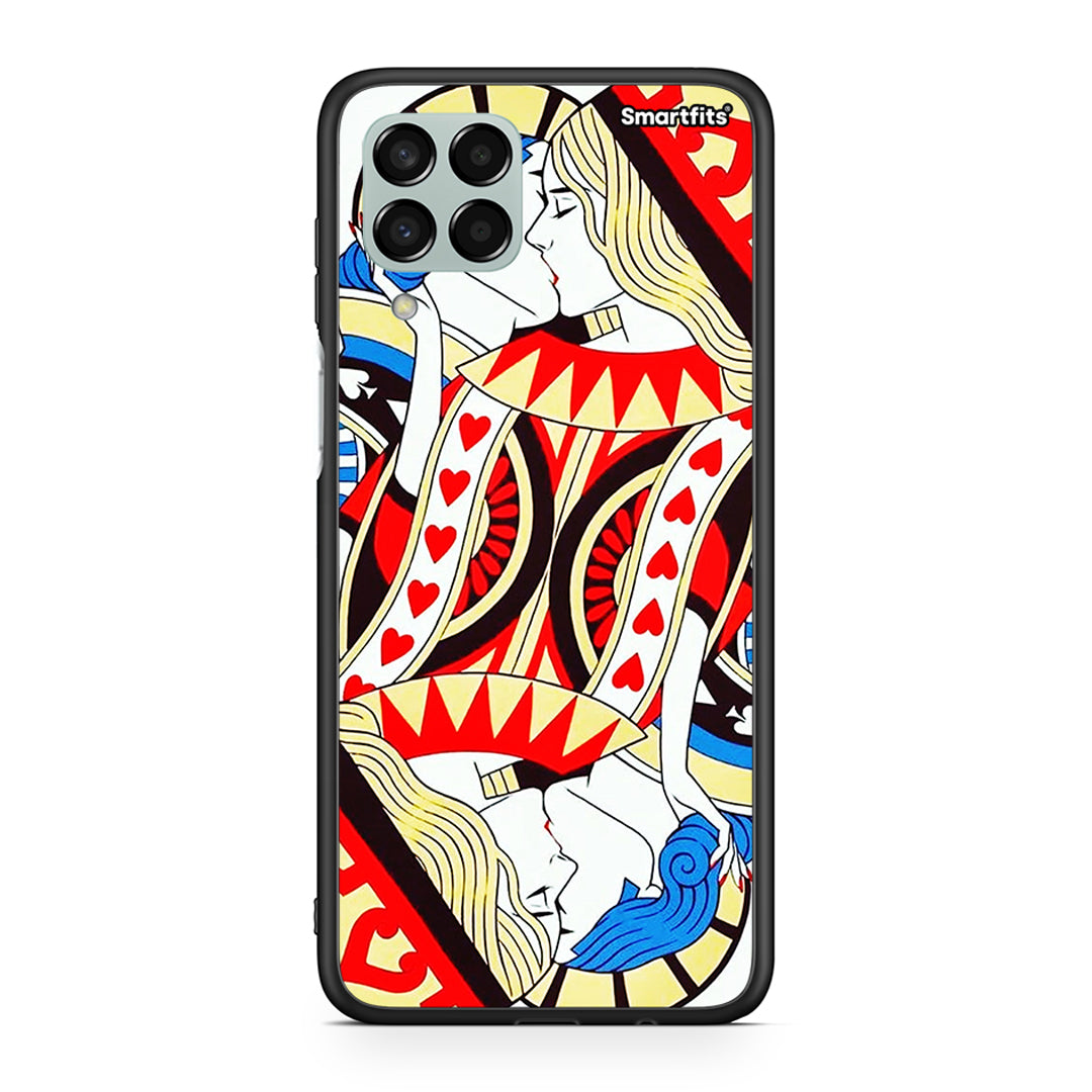 Samsung M33 Card Love θήκη από τη Smartfits με σχέδιο στο πίσω μέρος και μαύρο περίβλημα | Smartphone case with colorful back and black bezels by Smartfits