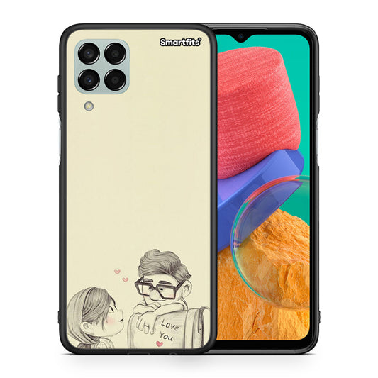 Θήκη Samsung M33 Carl And Ellie από τη Smartfits με σχέδιο στο πίσω μέρος και μαύρο περίβλημα | Samsung M33 Carl And Ellie case with colorful back and black bezels