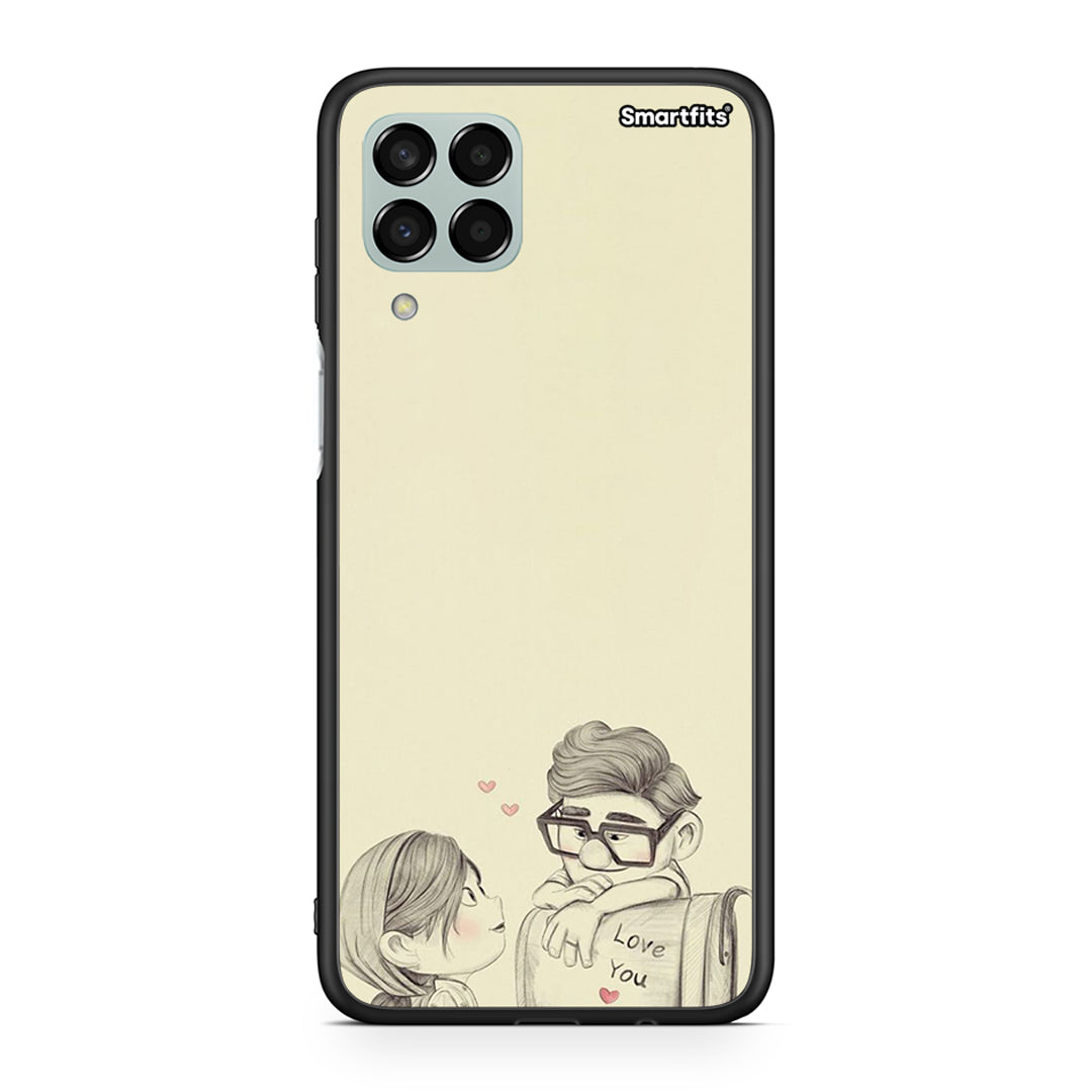 Samsung M33 Carl And Ellie θήκη από τη Smartfits με σχέδιο στο πίσω μέρος και μαύρο περίβλημα | Smartphone case with colorful back and black bezels by Smartfits
