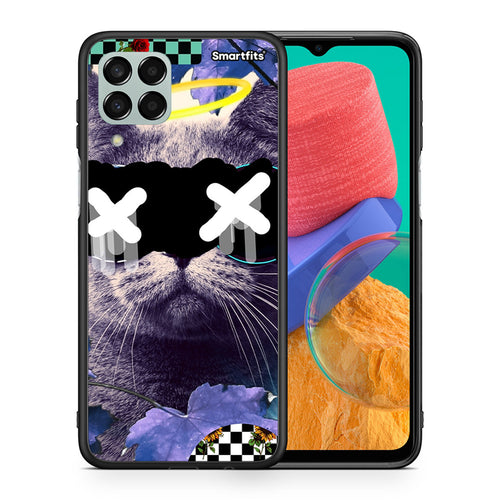 Θήκη Samsung M33 Cat Collage από τη Smartfits με σχέδιο στο πίσω μέρος και μαύρο περίβλημα | Samsung M33 Cat Collage case with colorful back and black bezels