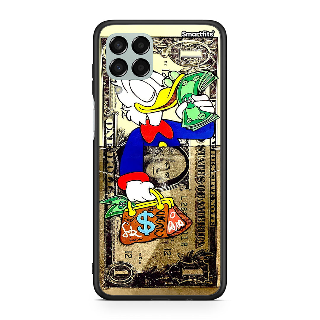 Samsung M33 Duck Money θήκη από τη Smartfits με σχέδιο στο πίσω μέρος και μαύρο περίβλημα | Smartphone case with colorful back and black bezels by Smartfits