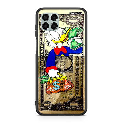 Samsung M33 Duck Money θήκη από τη Smartfits με σχέδιο στο πίσω μέρος και μαύρο περίβλημα | Smartphone case with colorful back and black bezels by Smartfits