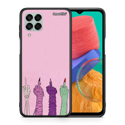 Θήκη Samsung M33 Halloween Be A Lady από τη Smartfits με σχέδιο στο πίσω μέρος και μαύρο περίβλημα | Samsung M33 Halloween Be A Lady case with colorful back and black bezels