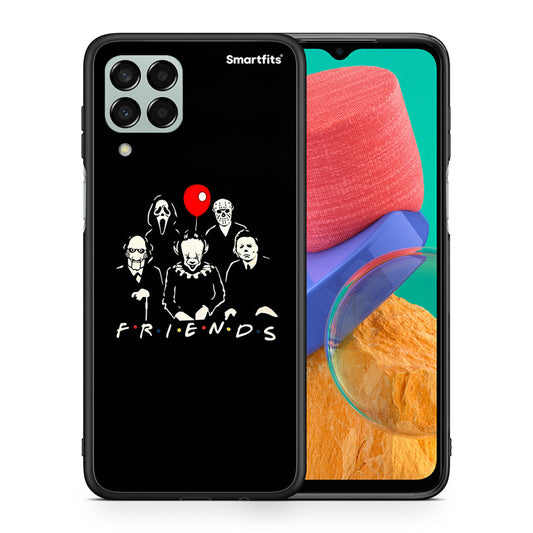 Θήκη Samsung M33 Halloween Friends από τη Smartfits με σχέδιο στο πίσω μέρος και μαύρο περίβλημα | Samsung M33 Halloween Friends case with colorful back and black bezels