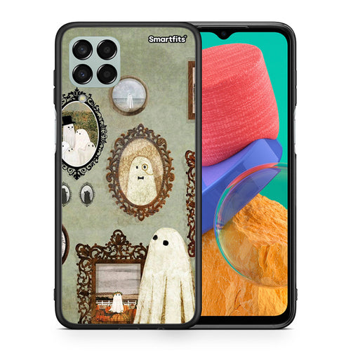 Θήκη Samsung M33 Halloween Ghost Season από τη Smartfits με σχέδιο στο πίσω μέρος και μαύρο περίβλημα | Samsung M33 Halloween Ghost Season case with colorful back and black bezels