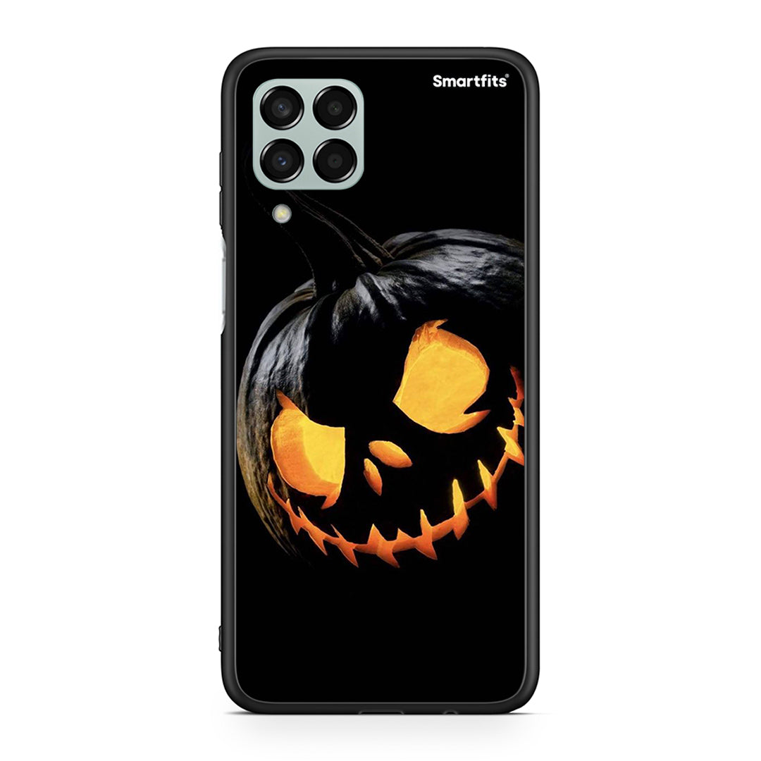 Samsung M33 Halloween Scary Pumpkin θήκη από τη Smartfits με σχέδιο στο πίσω μέρος και μαύρο περίβλημα | Smartphone case with colorful back and black bezels by Smartfits