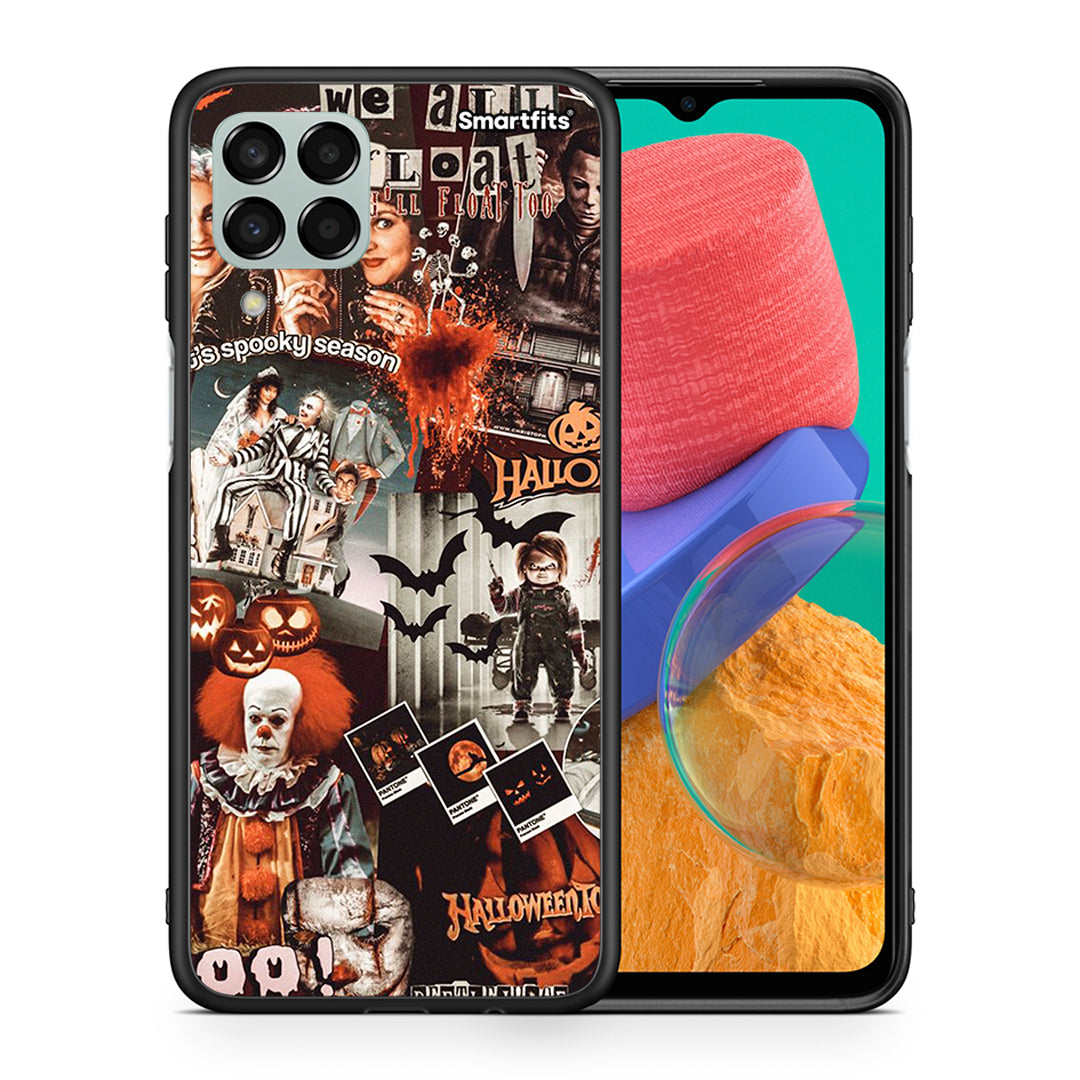 Θήκη Samsung M33 Halloween Spooky Season από τη Smartfits με σχέδιο στο πίσω μέρος και μαύρο περίβλημα | Samsung M33 Halloween Spooky Season case with colorful back and black bezels