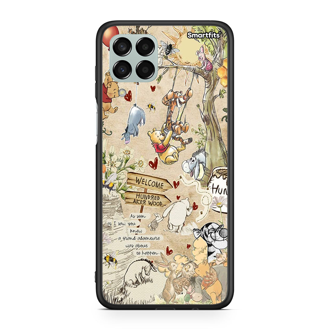 Samsung M33 Happy Friends θήκη από τη Smartfits με σχέδιο στο πίσω μέρος και μαύρο περίβλημα | Smartphone case with colorful back and black bezels by Smartfits