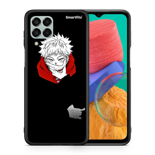 Θήκη Samsung M33 Itadori Anime από τη Smartfits με σχέδιο στο πίσω μέρος και μαύρο περίβλημα | Samsung M33 Itadori Anime case with colorful back and black bezels