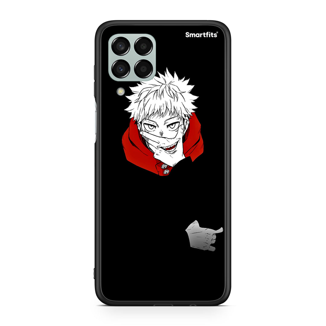 Samsung M33 Itadori Anime θήκη από τη Smartfits με σχέδιο στο πίσω μέρος και μαύρο περίβλημα | Smartphone case with colorful back and black bezels by Smartfits