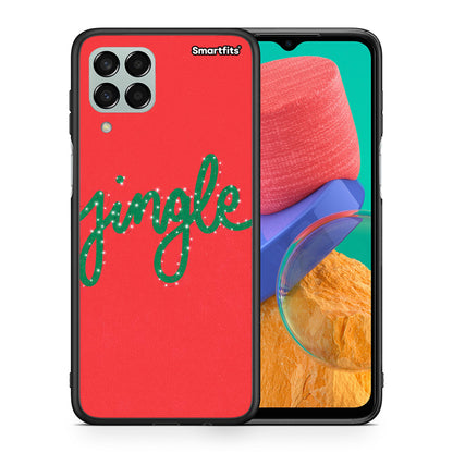 Θήκη Samsung M33 Jingle Xmas από τη Smartfits με σχέδιο στο πίσω μέρος και μαύρο περίβλημα | Samsung M33 Jingle Xmas case with colorful back and black bezels