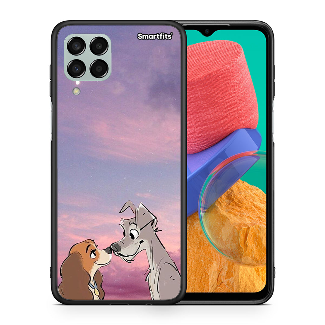 Θήκη Samsung M33 Lady And Tramp από τη Smartfits με σχέδιο στο πίσω μέρος και μαύρο περίβλημα | Samsung M33 Lady And Tramp case with colorful back and black bezels