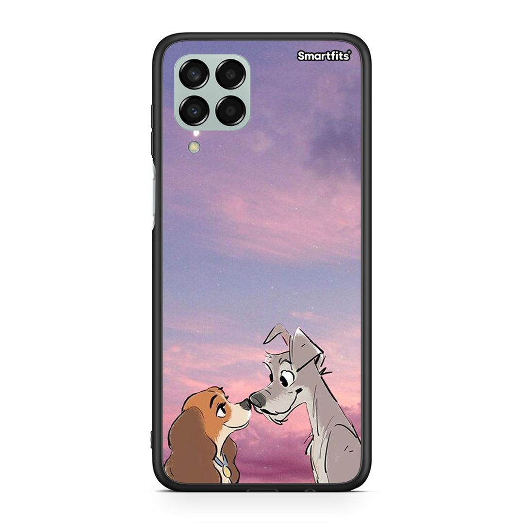 Samsung M33 Lady And Tramp θήκη από τη Smartfits με σχέδιο στο πίσω μέρος και μαύρο περίβλημα | Smartphone case with colorful back and black bezels by Smartfits