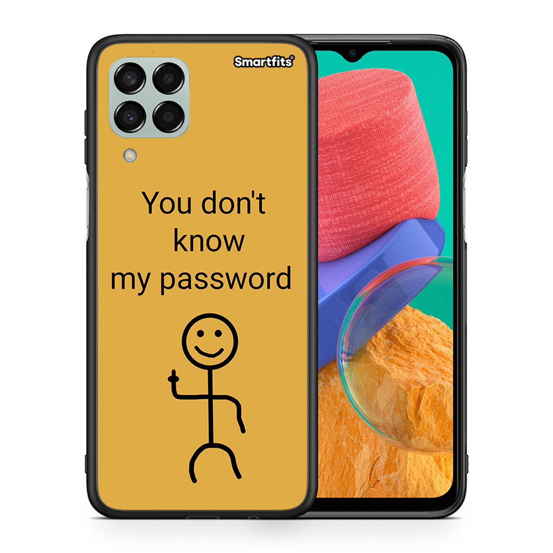 Θήκη Samsung M33 My Password από τη Smartfits με σχέδιο στο πίσω μέρος και μαύρο περίβλημα | Samsung M33 My Password case with colorful back and black bezels
