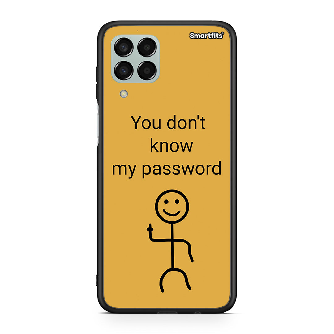 Samsung M33 My Password θήκη από τη Smartfits με σχέδιο στο πίσω μέρος και μαύρο περίβλημα | Smartphone case with colorful back and black bezels by Smartfits