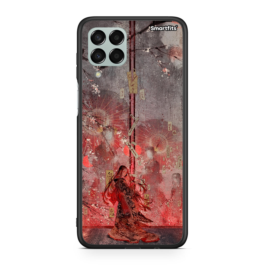 Samsung M33 Nezuko Kamado θήκη από τη Smartfits με σχέδιο στο πίσω μέρος και μαύρο περίβλημα | Smartphone case with colorful back and black bezels by Smartfits
