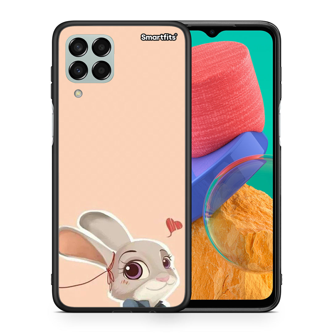 Θήκη Samsung M33 Nick Wilde And Judy Hopps Love 2 από τη Smartfits με σχέδιο στο πίσω μέρος και μαύρο περίβλημα | Samsung M33 Nick Wilde And Judy Hopps Love 2 case with colorful back and black bezels