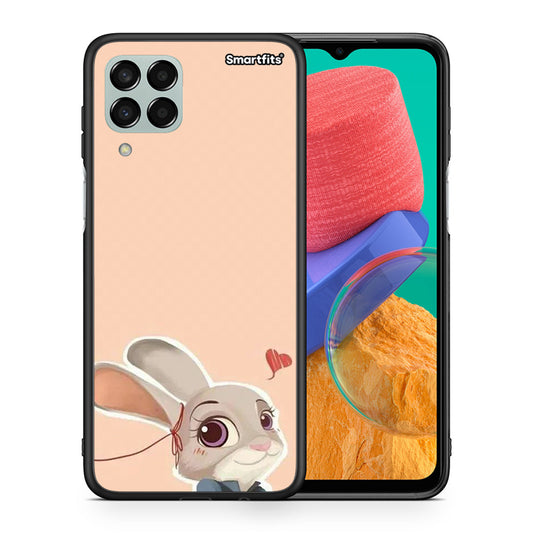 Θήκη Samsung M33 Nick Wilde And Judy Hopps Love 2 από τη Smartfits με σχέδιο στο πίσω μέρος και μαύρο περίβλημα | Samsung M33 Nick Wilde And Judy Hopps Love 2 case with colorful back and black bezels