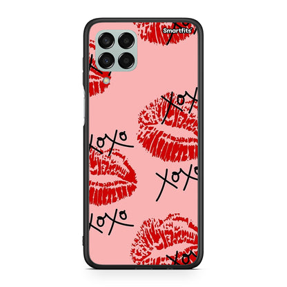 Samsung M33 XOXO Lips θήκη από τη Smartfits με σχέδιο στο πίσω μέρος και μαύρο περίβλημα | Smartphone case with colorful back and black bezels by Smartfits