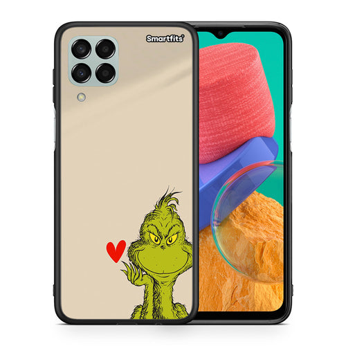 Θήκη Samsung M33 Xmas Grinch από τη Smartfits με σχέδιο στο πίσω μέρος και μαύρο περίβλημα | Samsung M33 Xmas Grinch case with colorful back and black bezels