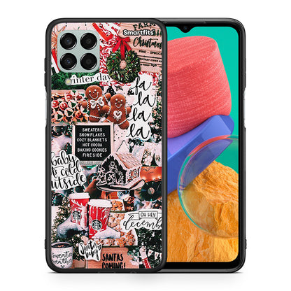 Θήκη Samsung M33 Xmas Habbits από τη Smartfits με σχέδιο στο πίσω μέρος και μαύρο περίβλημα | Samsung M33 Xmas Habbits case with colorful back and black bezels