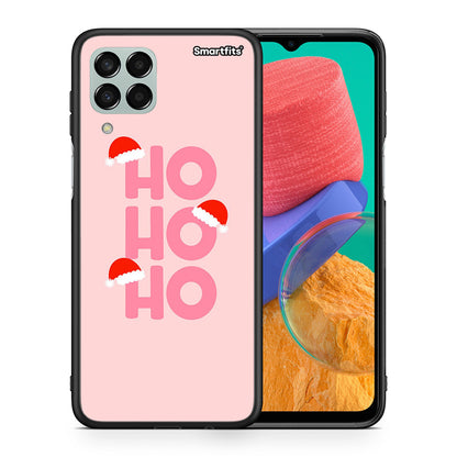 Θήκη Samsung M33 Xmas Ho Ho Ho από τη Smartfits με σχέδιο στο πίσω μέρος και μαύρο περίβλημα | Samsung M33 Xmas Ho Ho Ho case with colorful back and black bezels