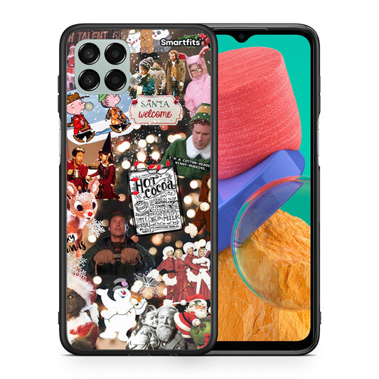 Θήκη Samsung M33 Xmas Movies από τη Smartfits με σχέδιο στο πίσω μέρος και μαύρο περίβλημα | Samsung M33 Xmas Movies case with colorful back and black bezels