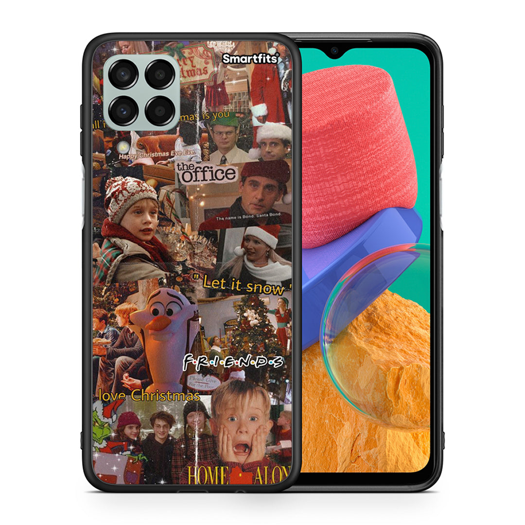 Θήκη Samsung M33 Xmas Wishes από τη Smartfits με σχέδιο στο πίσω μέρος και μαύρο περίβλημα | Samsung M33 Xmas Wishes case with colorful back and black bezels