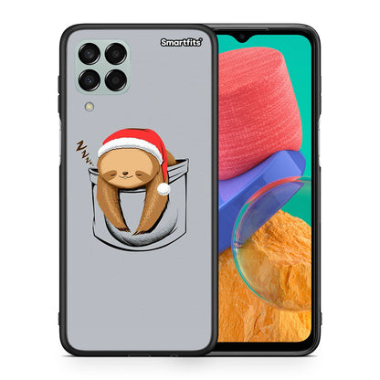 Θήκη Samsung M33 Xmas Zzzz από τη Smartfits με σχέδιο στο πίσω μέρος και μαύρο περίβλημα | Samsung M33 Xmas Zzzz case with colorful back and black bezels