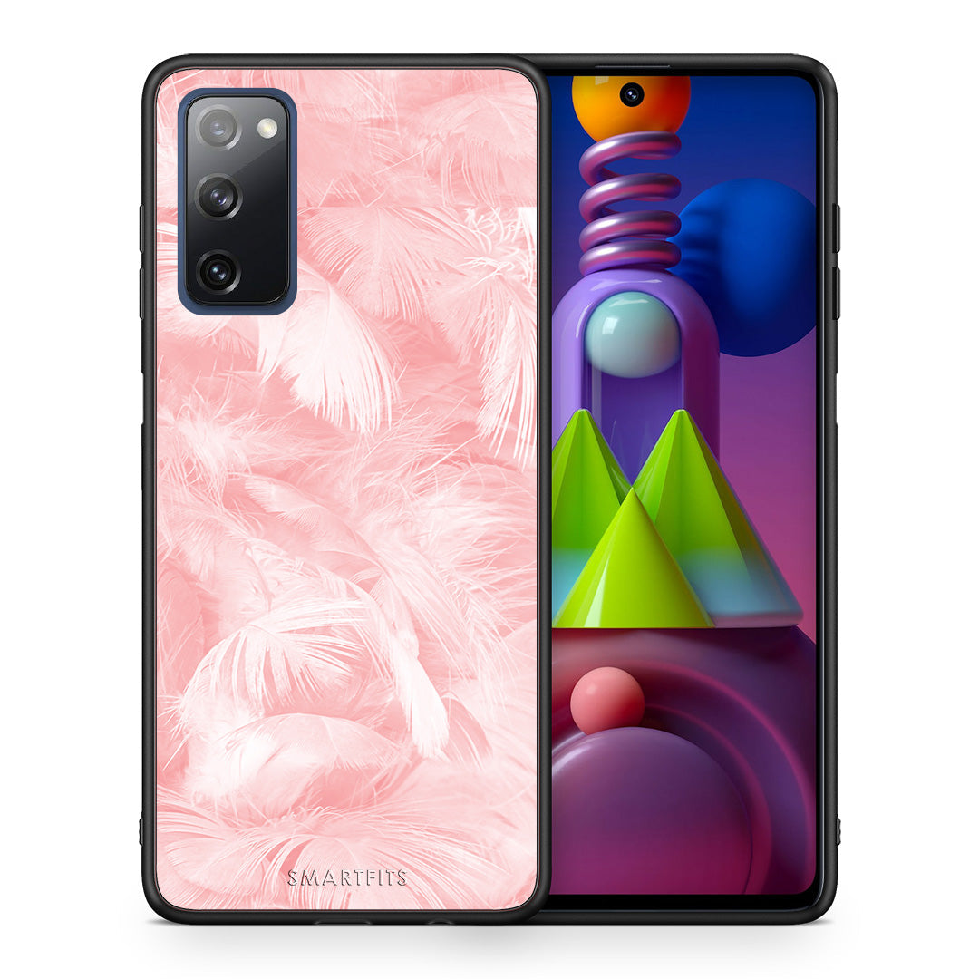 Boho Pink Feather - Samsung Galaxy M51 θήκη