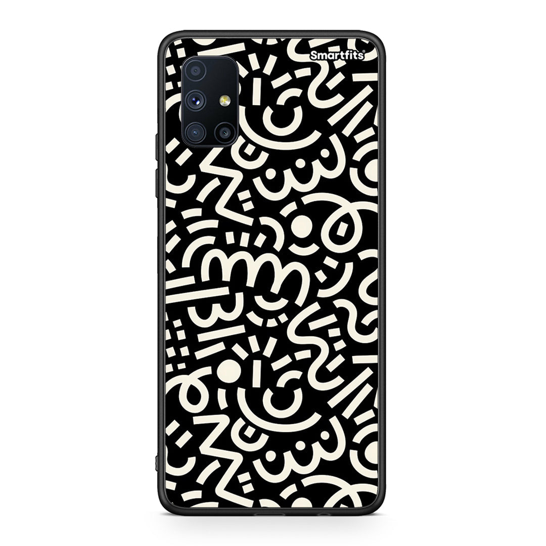 Θήκη Samsung Galaxy M51 Doodle Art από τη Smartfits με σχέδιο στο πίσω μέρος και μαύρο περίβλημα | Samsung Galaxy M51 Doodle Art case with colorful back and black bezels